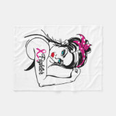 Couverture Polaire Rosie Le Riveter Sensibilisation au cancer du sein (Devant (Horizontal))