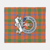 Couverture Polaire Ross Ancien Clan Badge Tartan Plaid (Devant (Horizontal))