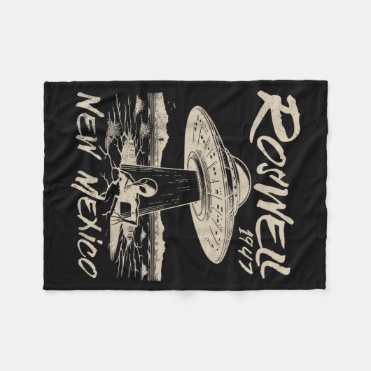 Couverture Polaire Roswell New Mexico 1947 Alien Abduction Ufo Crash  (Devant (Horizontal))