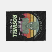Couverture Polaire Roswell New Mexico Alien Head Funny Souvenir Quote (Devant (Horizontal))