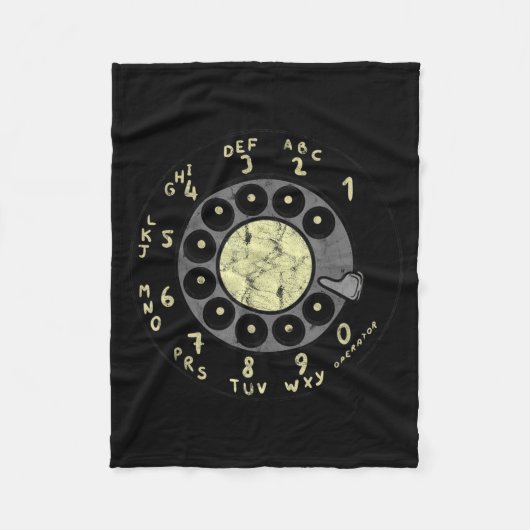 Couverture Polaire Rotary Dial Vintage Old Phones Numbers (Devant)