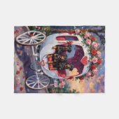 Couverture Polaire Rottweiler Dog Valentine's Day (Devant (Horizontal))