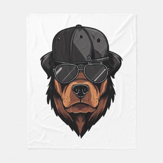 Couverture Polaire Rottweiler Gangster (Devant)