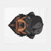 Couverture Polaire Rottweiler Gangster (Devant (Horizontal))