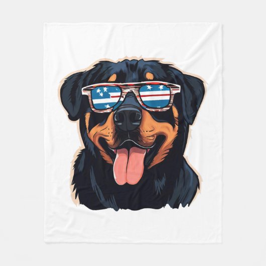 Couverture Polaire Rottweiler Puppy (Devant)
