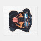 Couverture Polaire Rottweiler Puppy (Devant (Horizontal))