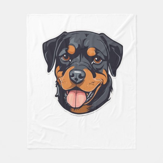 Couverture Polaire Rottweiler Romp des chiots aux partenaires paw-som (Devant)