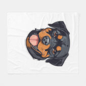 Couverture Polaire Rottweiler Romp des chiots aux partenaires paw-som (Devant (Horizontal))