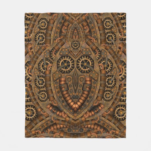 Couverture Polaire Rouages vintages industriels de Steampunk (Devant)