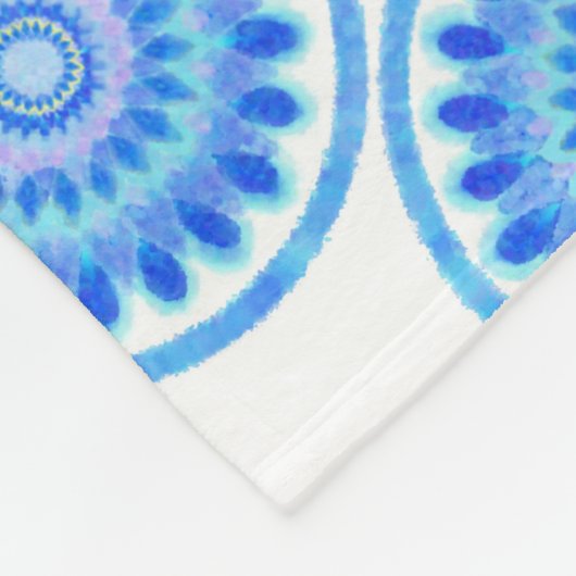 Couverture Polaire Roue à eau bleue (Coin)