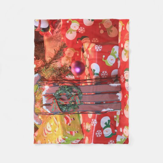 Couverture Polaire Roue de Noël (Devant)