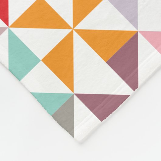 Couverture Polaire Roue géométrique colorée (Coin)