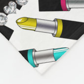 Couverture Polaire Rouge à lèvres blanc nommé personnalisé (Coin)