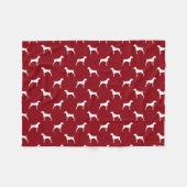 Couverture Polaire Rouge allemand de motif de silhouettes (Devant (Horizontal))