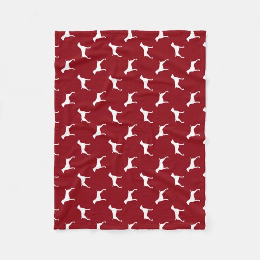 Couverture Polaire Rouge allemand de motif de silhouettes (Devant)