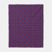 Couverture Polaire Rouge avec des étoiles bleues (Devant)