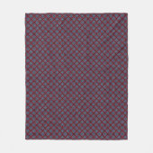 Couverture Polaire Rouge avec diamants bleus (Devant)