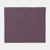 Couverture Polaire Rouge avec diamants bleus (Devant (Horizontal))