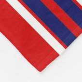 Couverture Polaire Rouge avec Marine White Stripes Team Jersey (Coin)