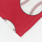Couverture polaire rouge baseball (Coin)