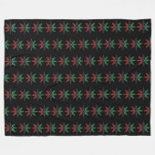 Couverture Polaire Rouge Black Green Flammes de neige Motif Kwanzaa (Devant (Horizontal))