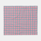 Couverture Polaire Rouge blanc bleu plaid (Devant (Horizontal))