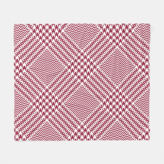 Couverture Polaire Rouge blanc cristallin Plaid : Tweeter Tartan (Devant (Horizontal))