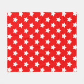 Couverture Polaire Rouge Blanc étoiles Motif décoratif (Devant (Horizontal))