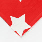 Couverture Polaire Rouge Blanc étoiles Motif décoratif (Coin)