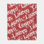 Couverture Polaire Rouge & Blanc Novelty Soccty Blanche polaire (Devant)