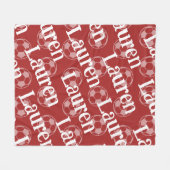 Couverture Polaire Rouge & Blanc Novelty Soccty Blanche polaire (Devant (Horizontal))