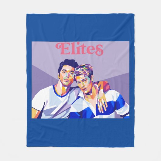 Couverture Polaire "Rouge, Blanc, Royal Blue Blanket : Les Elites (Devant)
