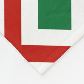 Couverture Polaire Rouge, blanc, vert méandre (Coin)