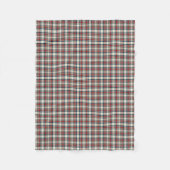 Couverture Polaire Rouge, bleu marine et plaid gris (Devant)