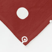 Couverture Polaire Rouge + Blue Snow Stripes Deer (Coin)