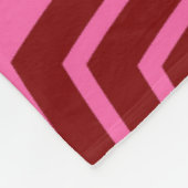 Couverture Polaire Rouge bordeaux rose chevron design zigzag  (Coin)