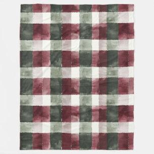 Couverture Polaire Rouge Bourgogne Crème verte Blanc Plaid