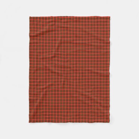 Couverture Polaire Rouge brillant et citron vert Noël Plaid (Devant)