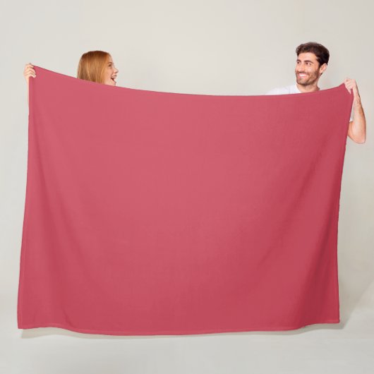 Couverture Polaire Rouge brique (couleur solide) (En situation)