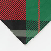Couverture Polaire Rouge Buffle vert Plaid Tartan Plaid Thin Twin (Coin)