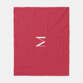 Couverture Polaire Rouge cardinal -monogrammé (Devant)