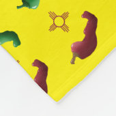 Couverture Polaire Rouge chili vert chili zia soleil (Coin)