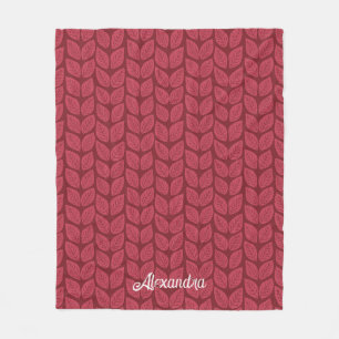 Couverture Polaire Rouge Chute de Chute Feuille Fleece