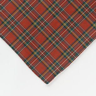 Couverture Polaire Rouge classique et bleu Royal Stewart Tartan
