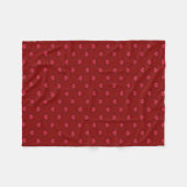 Couverture Polaire Rouge Coeurs Motif Blanche polaire (Devant (Horizontal))