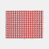 Couverture Polaire Rouge Cute Coeurs Motif Blanche polaire (Devant (Horizontal))
