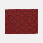 Couverture Polaire rouge de motif carrelé parDe-lys (Devant (Horizontal))