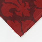 Couverture Polaire rouge de motif carrelé parDe-lys (Coin)