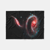 Couverture Polaire Rouge de rose de galaxie (Devant (Horizontal))