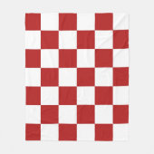 Couverture Polaire Rouge et blanc Checkered (Devant)